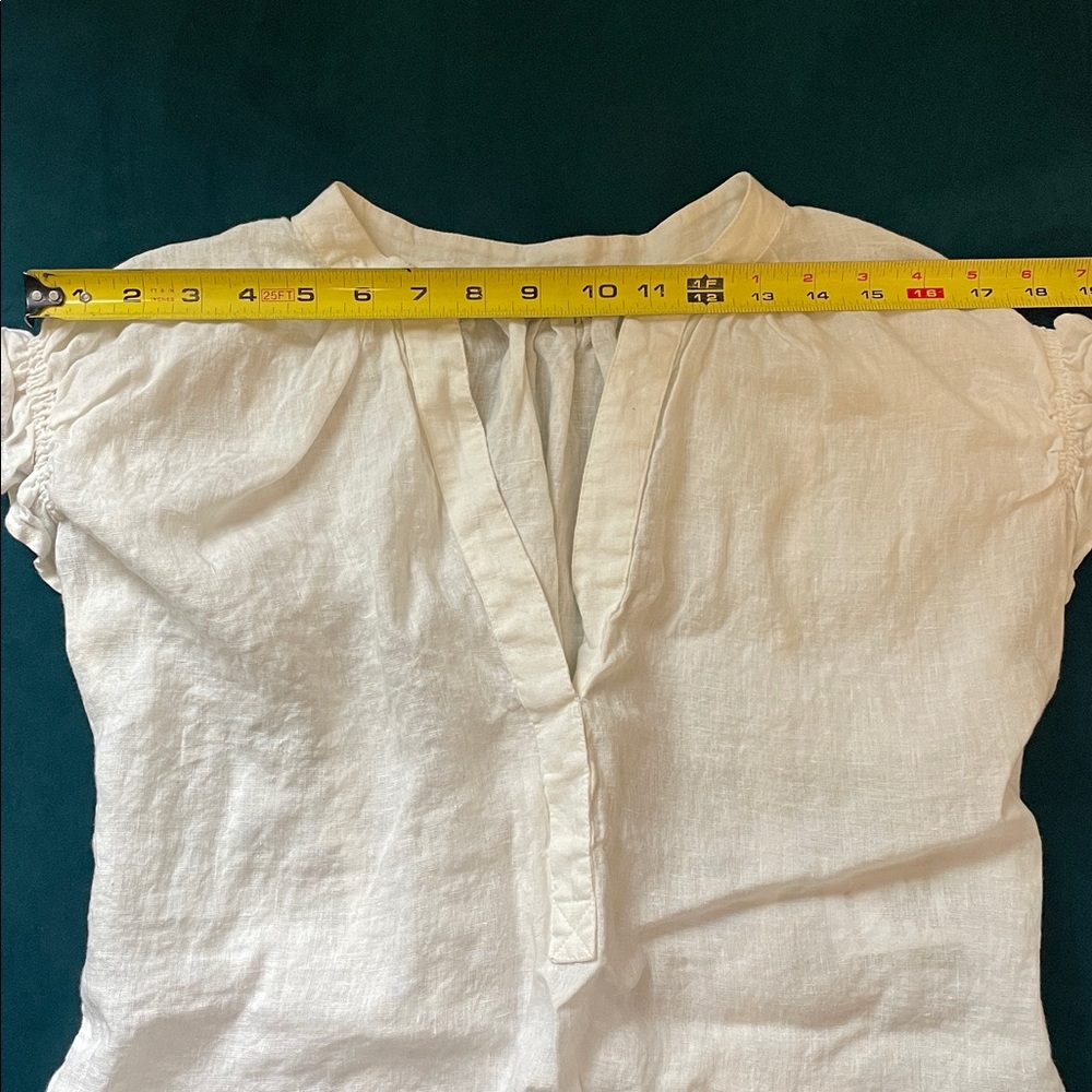 Pilcro White Ruffle-Sleeve Cotton Blouse - Picture 7 of 9